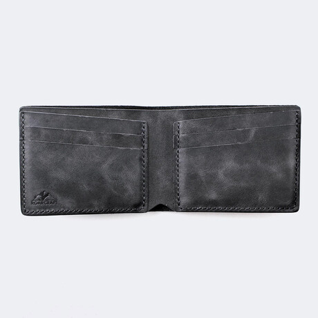 Pergamon Classic Bifold Leather Wallet // Coal