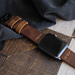 Apple Watch Leather Watch Strap // Antique Brown (42 mm)