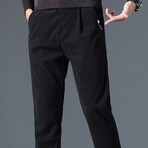 Stitch Pocket Corduroy Pants // Black (36)