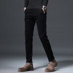 Cord Tie Pocket Corduroy Pants // Black (29)