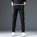 Contrast Stripe Corduroy Pants // Black (36)