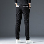 Contrast Stripe Corduroy Pants // Black (33)