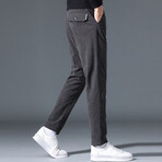 Stitch Pocket Corduroy Pants // Gray (33)