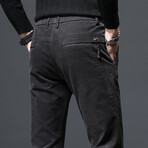 Cord Tie Pocket Corduroy Pants // Dark Gray (36)