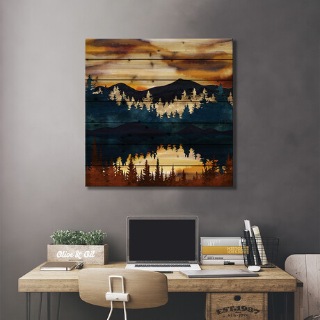 Fall Sunset // SpaceFrog Designs (26"H x 26"W x 1.5"D)