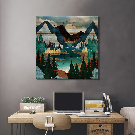 River Vista // SpaceFrog Designs (26"H x 26"W x 1.5"D)