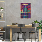 Detroit Travel Poster // Jim Zahniser (26"H x 18"W x 1.5"D)