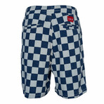 Chequered Shorts // Navy (L)