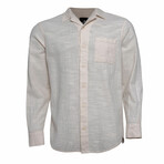 Linen Button Down Long Sleeve Shirt // Beige (XL)