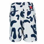 Dalmatian Prınted Shorts // Blue (XL)