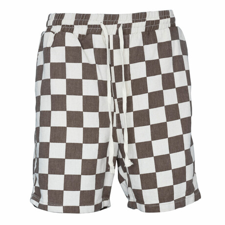 Chequered Shorts // Brown (S)