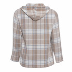 Linen Long Sleeve Shirt // Plaid (M)