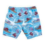 Shell Surf Pool Shorts // Forget Me Not Blue (S)