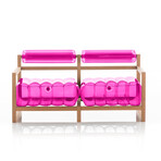 Yoko Sofa // Wood Frame (Crystal Pink)