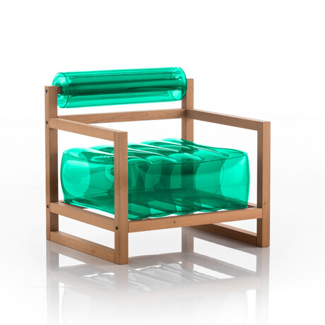 Yoko Armchair // Wood Frame (Transparent)