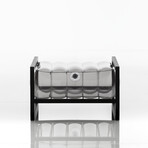 Yoko Pouf Eko // Aluminum Frame // Crystal (Transparent)