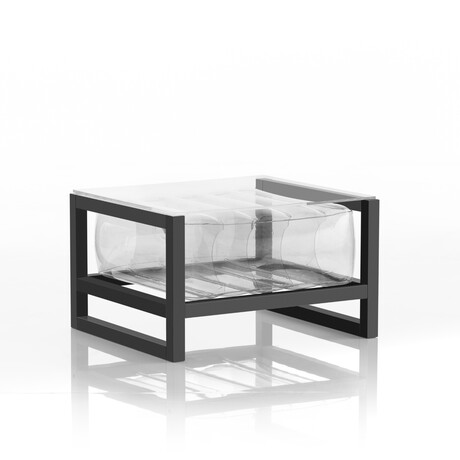 Yoko Coffee Table Eko // Aluminum Frame // Crystal (Transparent)