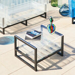 Yoko Coffee Table Eko // Aluminum Frame // Crystal (Transparent)