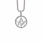 Masonic Square and Compass Necklace