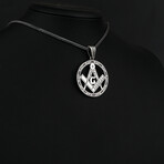 Masonic Square and Compass Necklace