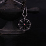 Compass Necklace with CZ Stones