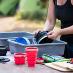 Hydaway Collapsible Bowl // 32 Fl. Oz. // Set of 2 // Jet Black