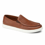 Tyler Woven Moc Slip-On // Cognac Leather (US: 9)