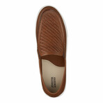 Tyler Woven Moc Slip-On // Cognac Leather (US: 9.5)