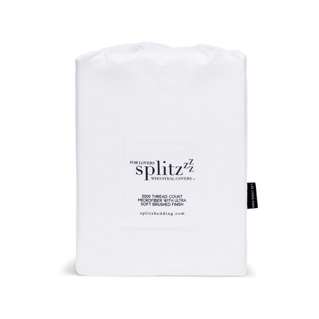 Splitz Couple's Sheet Set // Queen // Prominence White