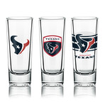 NFL Shot Glasses // Set of 6 // Houston Texans