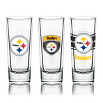 NFL Shot Glasses // Set of 6 // Pittsburgh Steelers