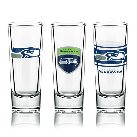 NFL Shot Glasses // Set of 6 // Seattle Seahawks