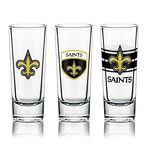 NFL Shot Glasses // Set of 6 // New Orleans Saints