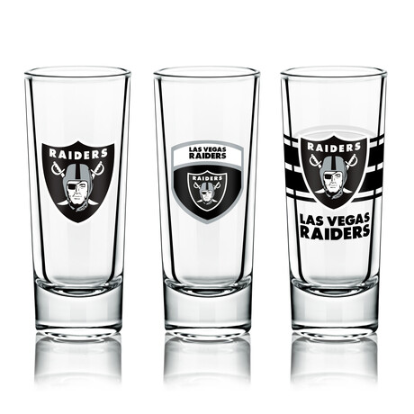 NFL Shot Glasses // Set of 6 // Las Vegas Raiders