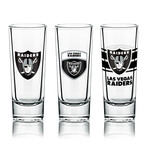 NFL Shot Glasses // Set of 6 // Las Vegas Raiders