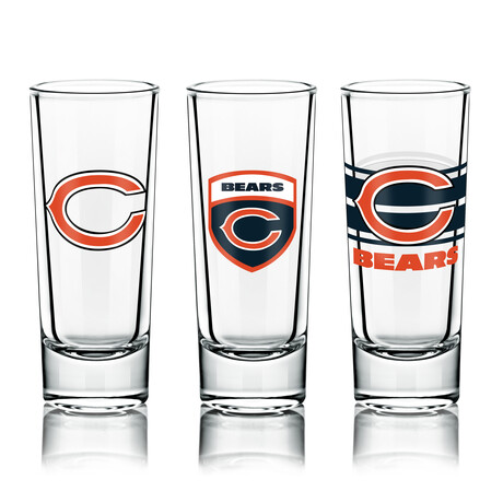 NFL Shot Glasses // Set of 6 // Chicago Bears