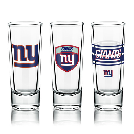 NFL Shot Glasses // Set of 6 // New York Giants