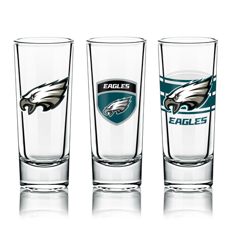 NFL Shot Glasses // Set of 6 // Philadelphia Eagles