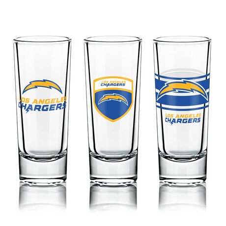 NFL Shot Glasses // Set of 6 // Los Angeles Chargers