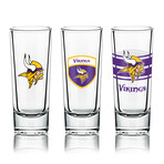 NFL Shot Glasses // Set of 6 // Minnesota Vikings