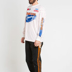 Trackstar Long Sleeve Moto Jersey // Vintage White (M)