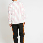 Trackstar Long Sleeve Moto Jersey // Vintage White (M)