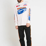 Trackstar Long Sleeve Moto Jersey // Vintage White (M)