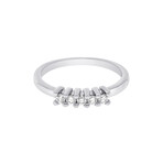 Damiani 18K White Gold Diamond Band Ring Size: 7.25 // Store Display