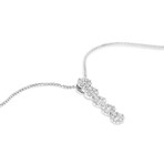 Piero Milano 18K White Gold Diamond Pendant Necklace // 16" // Store Display