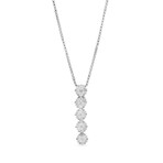 Piero Milano 18K White Gold Diamond Pendant Necklace // 16" // Store Display