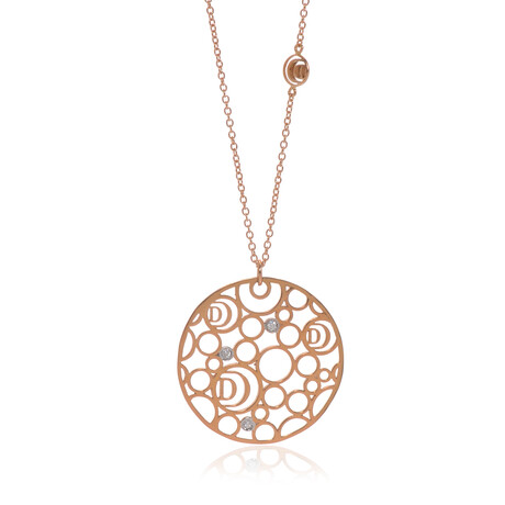 Damiani Damianissima 18K Rose Gold Diamond Pendant Necklace // 20" // Store Display