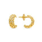 Piero Milano 18K Yellow Gold Diamond Huggie Earrings // Store Display