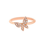 Mimi Milano Farfalla 18K Rose Gold Diamond Statement Ring // Ring Size: 7 // Store Display