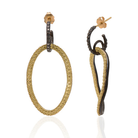 Armenta 18K Yellow Gold + Sterling Silver Diamond Drop Earrings // Store Display